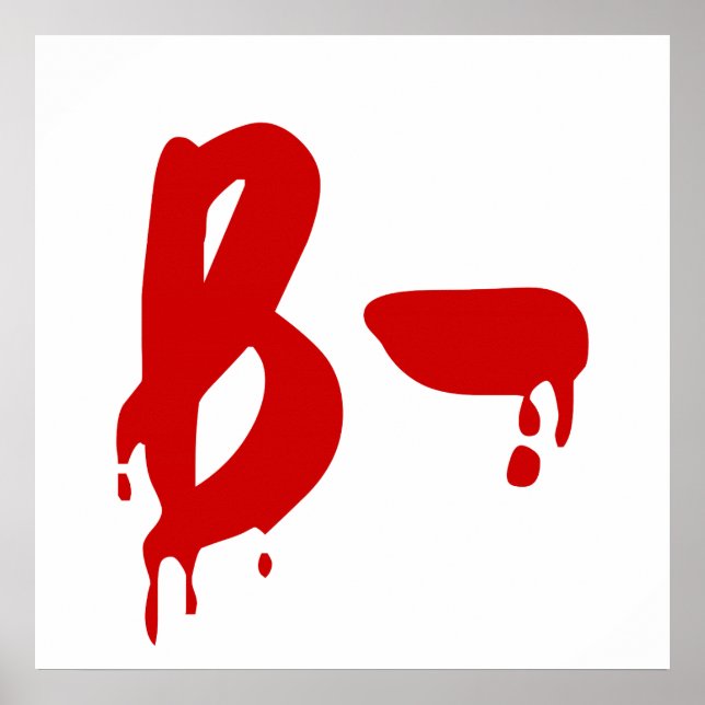 Blod Group B- Negativa #Horror Hospital Poster (Framsidan)