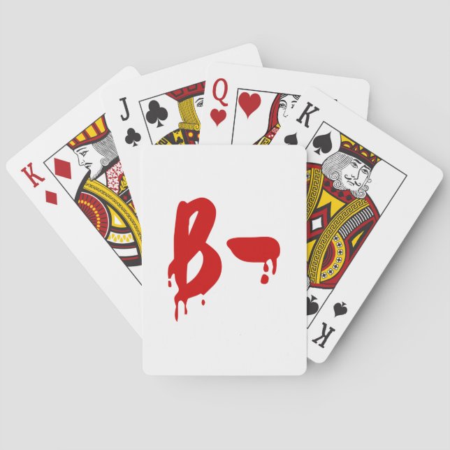 Blod Group B- Negativa #Horror Hospital Spelkort (Baksidan)