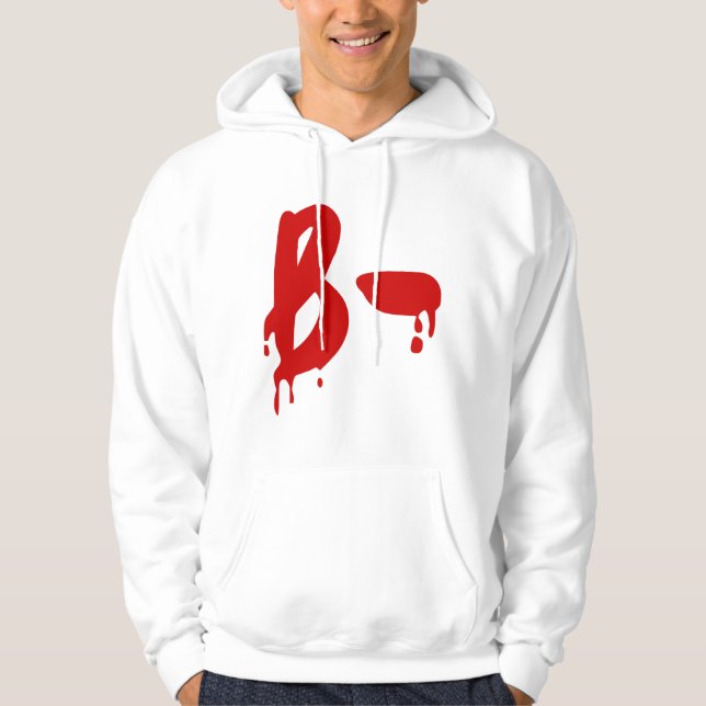 Blod Group B- Negativa #Horror Hospital Sweatshirt (Framsida)
