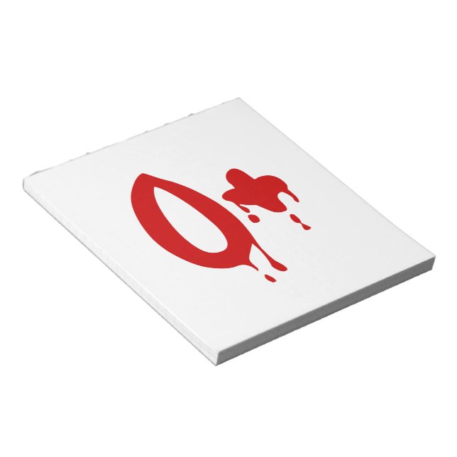 Blod Group O+ Positive #Horror Hospital Anteckningsblock (Vinklad)