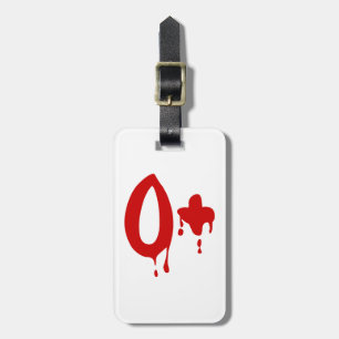 Blod Group O+ Positive #Horror Hospital Bagagebricka