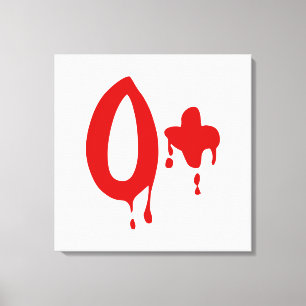Blod Group O+ Positive #Horror Hospital Canvastryck