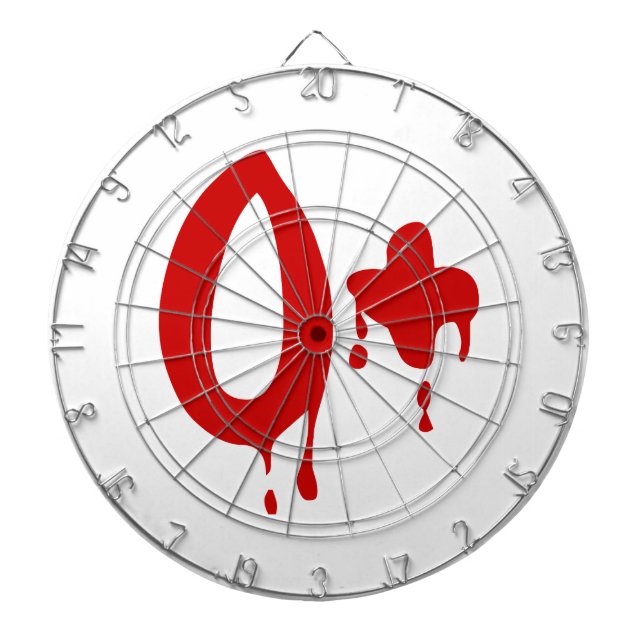 Blod Group O+ Positive #Horror Hospital Darttavla (Framsidan)