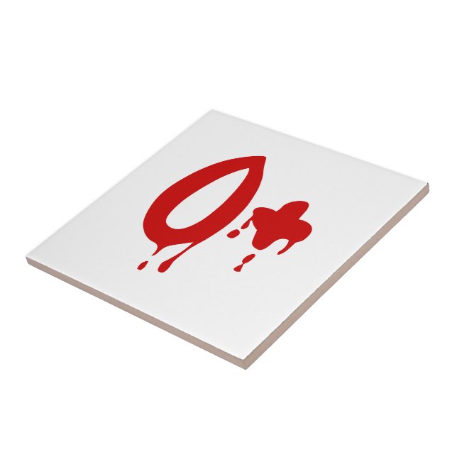 Blod Group O+ Positive #Horror Hospital Kakelplatta (Sidan)