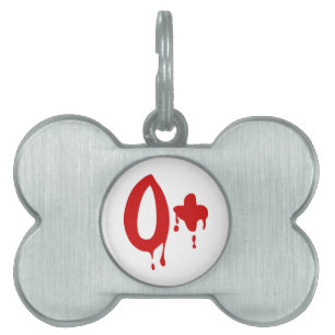 Blod Group O+ Positive #Horror Hospital Namnbricka Husdjur