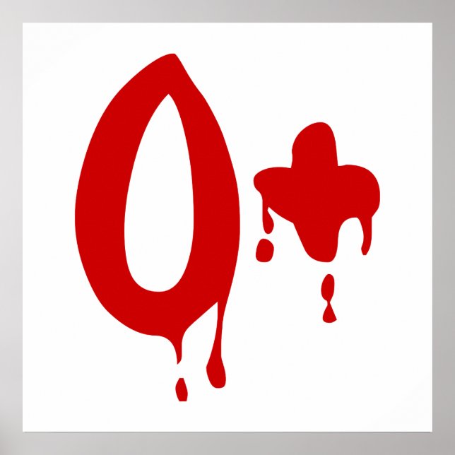Blod Group O+ Positive #Horror Hospital Poster (Framsidan)