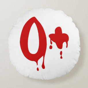 Blod Group O+ Positive #Horror Hospital Rund Kudde
