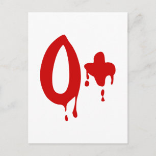 Blod Group O+ Positive #Horror Hospital Vykort