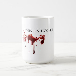 Blod "inte för kaffe" för vampyrhumor kaffemugg