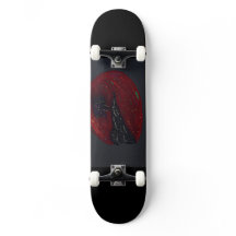 Blod månljust natt skateboard