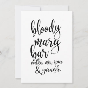 Blod Mary Bar Prisvärt Bröllopsskylt