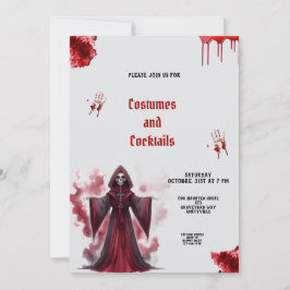 BLOD OCH SKELETT-HALLOWEENFEST INVITATION JULKORT