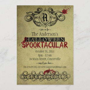 Blod- & ormHalloween Spooktacular inbjudan