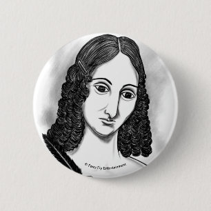 Blod på Måne Mary Shelley Artwork Knapp