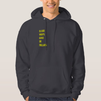 Blod piskar vapen eller dollar hoodie
