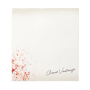 Blod Splatter Anteckningsblock