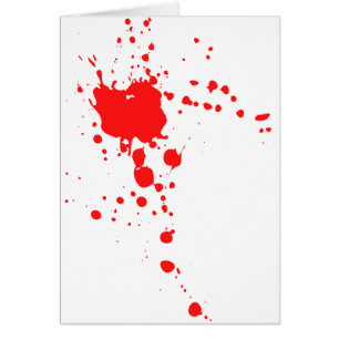 Blod Splatter Hälsningskort