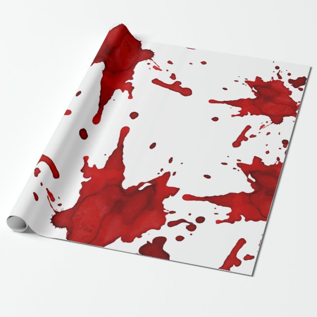 Blod Splatter Presentpapper (Utrullad)