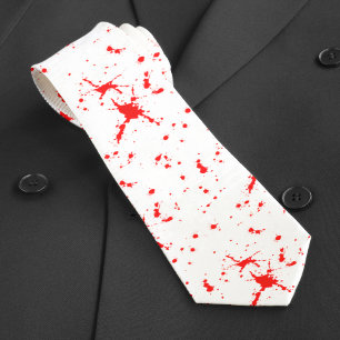 Blod Splatter Red & White Halloween Slips