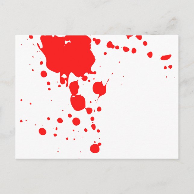 Blod Splatter Vykort (Framsida)