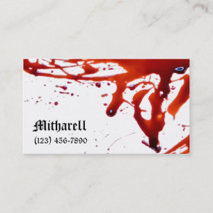 Blod Splattered visitkorten Visitkort
