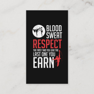 Blod Sweat Respect hapkido taekwondo karate judo Visitkort