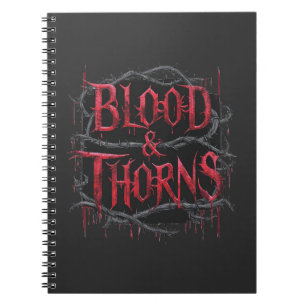 Blod & Thorns Gothic Design - Mörk och Edgy Anteckningsbok