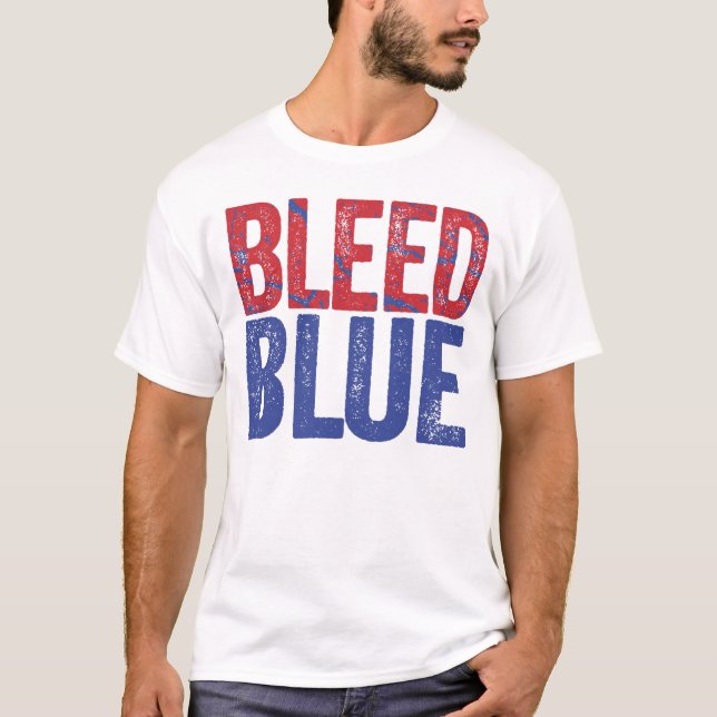 Blöda blått tee shirt (Framsida)