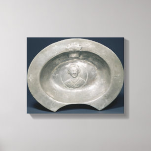 Blöda bunke, fransk, 15th århundrade, pewter canvastryck