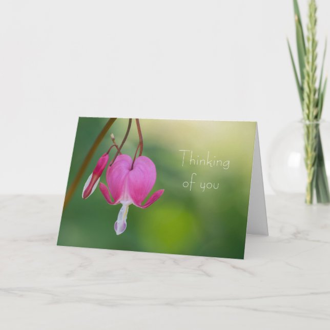 Blöda hjärta som är tänkande av dig kort (Framsida)