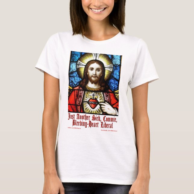 Blöda hjärtaliberal person Jesus T-shirt (Framsida)