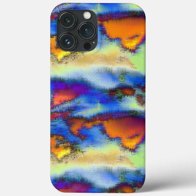 Blöda moln på orange, struktur eller förskjutning (Baksida)