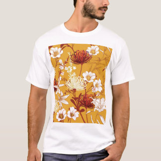 Blodåtergång: Ej färdig Blommigt Line Art T Shirt