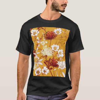 Blodåtergång: Ej färdig Blommigt Line Art T Shirt