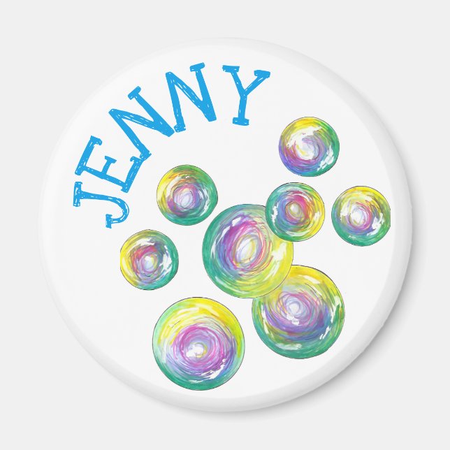 Blodbad Soap Bubbles Personlig Lila Magnet (Framsidan)