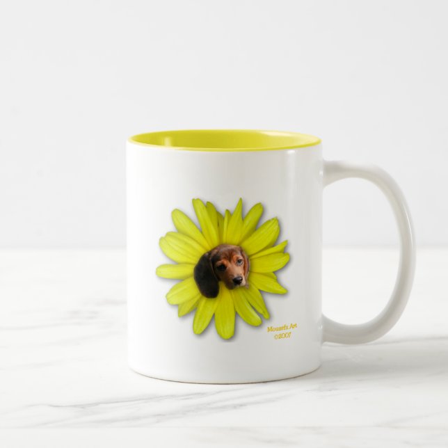 Blodbeagle Gult Flower Mugg (Höger)