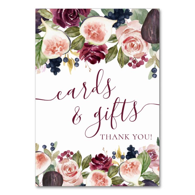 Blodbilder | Gått för Moody Elegant Bordsnummer (Framsidan)