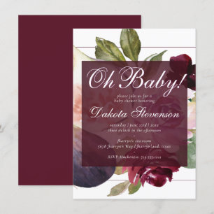 Blodbilder   Moody Blommar för rusfrukter Oh Baby Inbjudningar