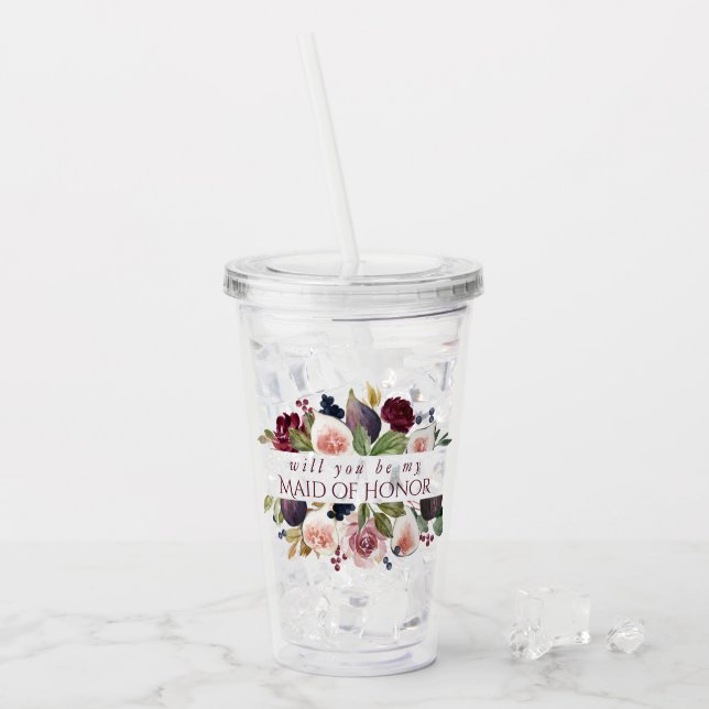 Blodbilder | Moody Rustic Brudens sida Ask Take Away Mugg (Framsida Ice)