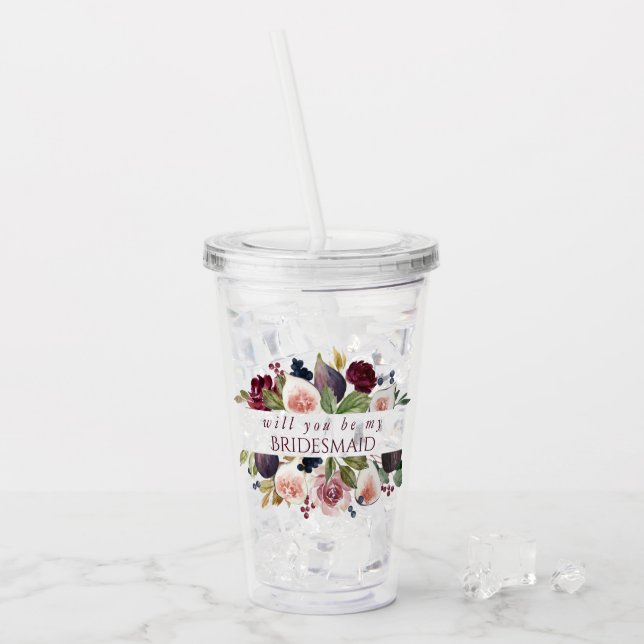 Blodbilder | Moody Rustic Brudens sida Ask Take Away Mugg (Framsida Ice)