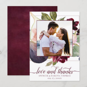 Blodbilder Moody Rustic Elegant Blommigt Photo Tack Kort