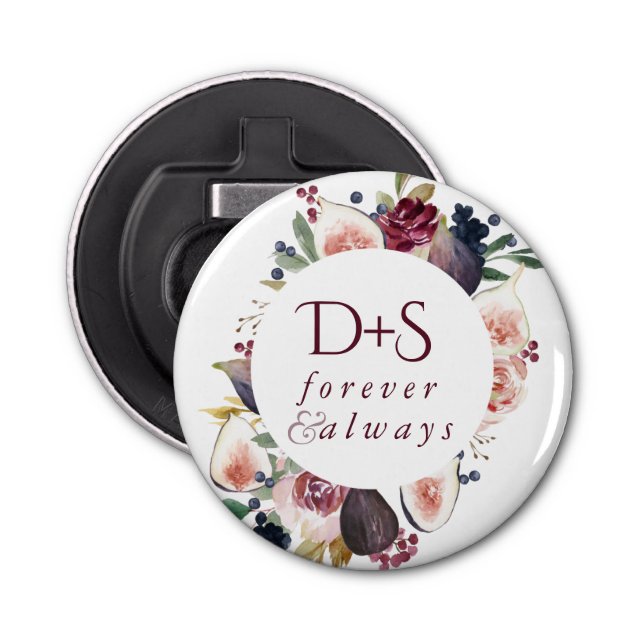 Blodbilder | Moody Rustik Monogram andedräkt Flasköppnare (Framsidan)