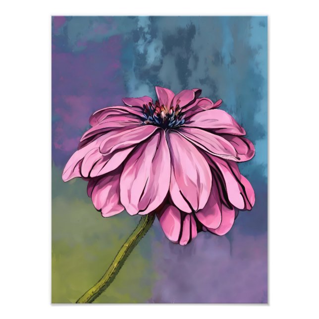 Blodblomma Rosa Fototryck (Framsidan)