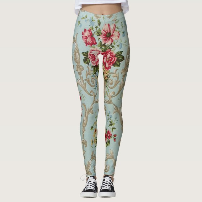 Blodblomma - skinn leggings (Framsida)