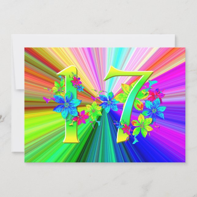 Blodblommor för regnbåge under 17:e födelsedagen (Framsida)