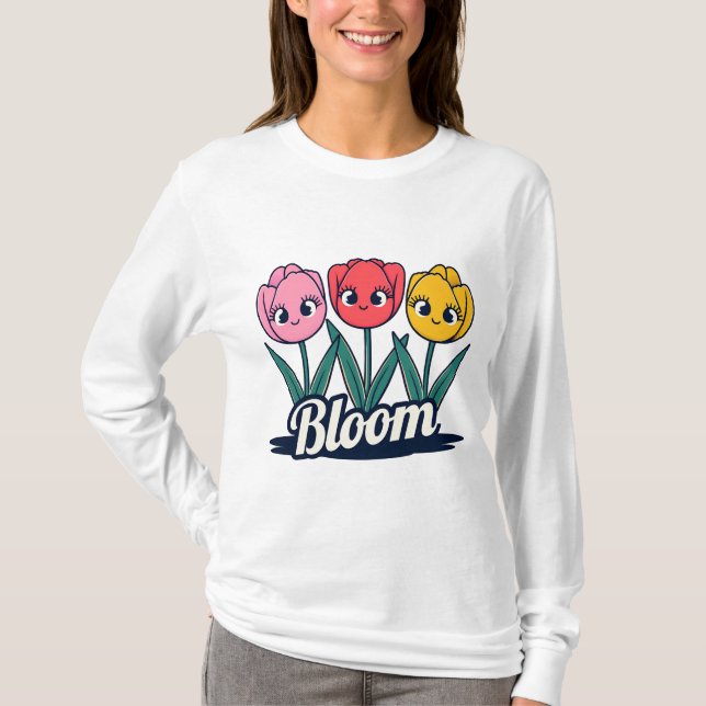Blodblommor T Shirt (Framsida)