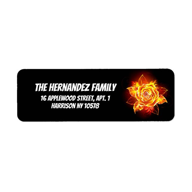 Blodbrand Ro Returadress Etikett (Framsidan)