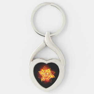 Blodbrand Ro Twisted Heart Silverfärgad Nyckelring