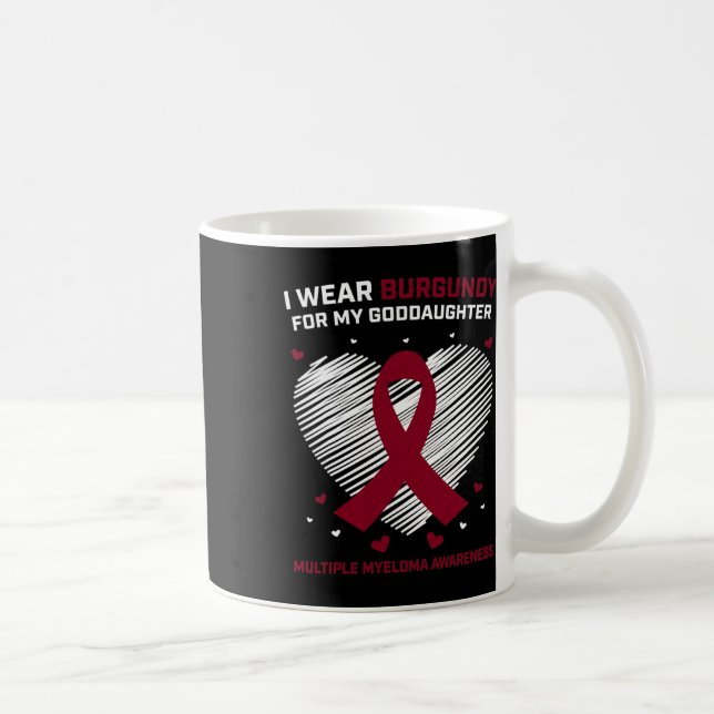 Blodcancer Burgundy Guddotter Multipelt Myelom Kaffemugg (Höger)
