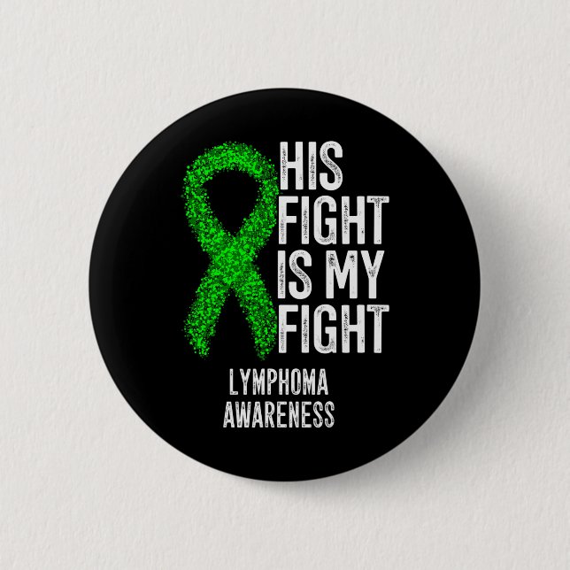 Blodcancer Hans kamp är min kamp lymfommedvetenhet Knapp (Framsida)